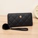 Rose Exquisite Long Wallet New Style Fresh Small Fragrance Style Ladies Large Capacity Coin Purse_viptrois.com
