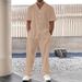 New Men's Commuter Suit Casual Button Up Shirt Short Sleeve Pants Men's Everyday Wear_viptrois.com
