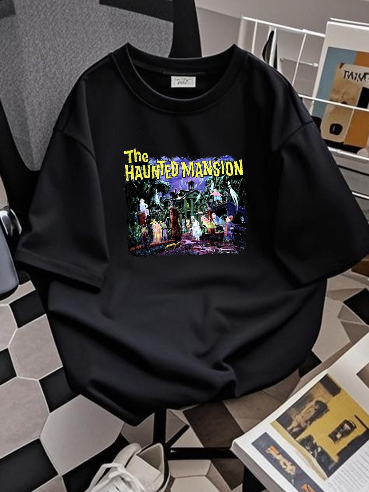 Vintage The Haunted Mansion Shirt, The Haunted Mansion Halloweens Party Shirt Fashion Summer Stylish Comfortable Streetwear Soft Homme Slightly_viptrois.com