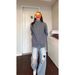 Pure Gray Double Zipper Cardigan Sweater For Men, Autumn Cleanfit Lazy Style Knitted Sweater, American Stand Collar Jacket_viptrois.com