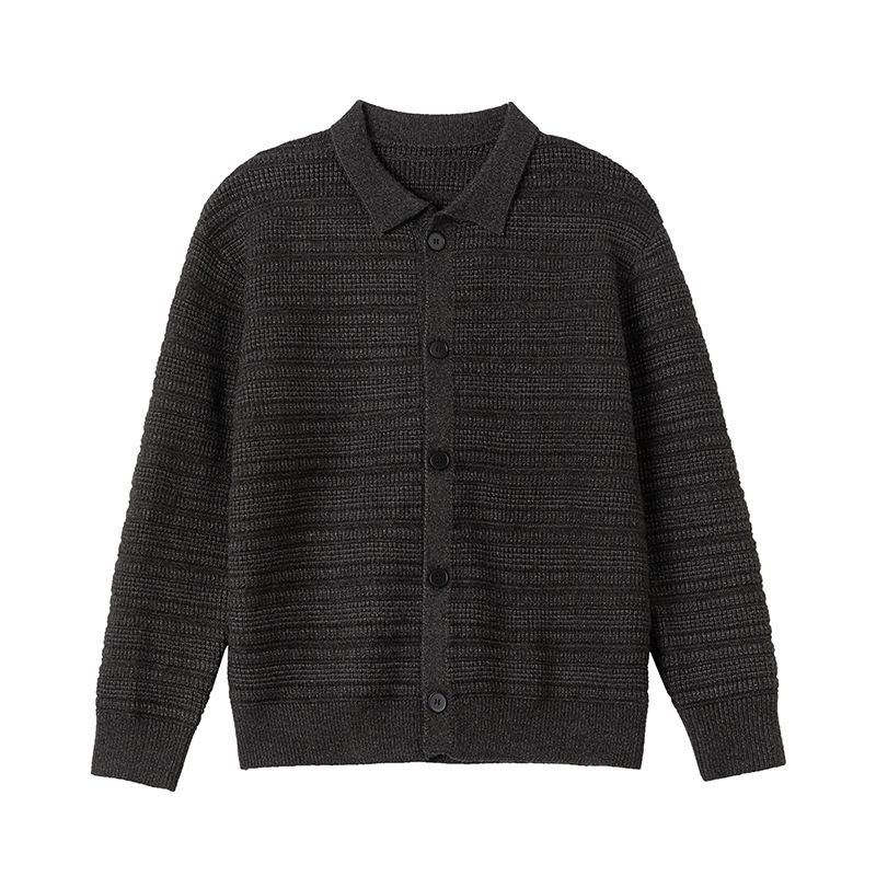 Men's Vintage Knit Cardigan - Oversized Lapel Sweater Coat For Casual & Retro Style_viptrois.com
