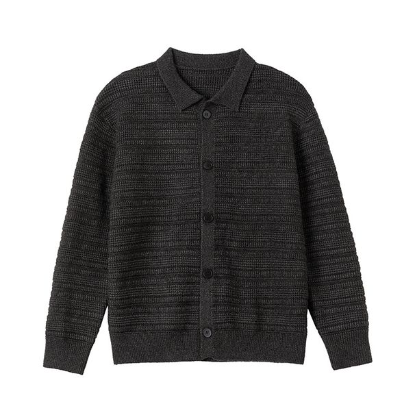Men's Vintage Knit Cardigan - Oversized Lapel Sweater Coat For Casual & Retro Style_viptrois.com