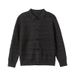 Men's Vintage Knit Cardigan - Oversized Lapel Sweater Coat For Casual & Retro Style_viptrois.com