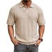 Men's Summer Shirt – Classic Solid Color, Comfortable Knit Fabric, Versatile Casual & Smart Wear_viptrois.com