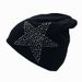 Autumn and winter women's knitted hat five-pointed star rhinestone pullover cap moon cold-proof warm wool cap double-layer breathable hat_viptrois.com