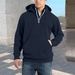Men's Oversized Hooded Sweatshirt – Thickened Winter Pullover With Custom Print Option (Black/Navy/Red, M-XXXL)_viptrois.com