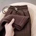 Men's Waffle Knit Pants - Relaxed Fit Straight & Tapered Leg Joggers For Casual & Sporty Look Fashion Trends_viptrois.com