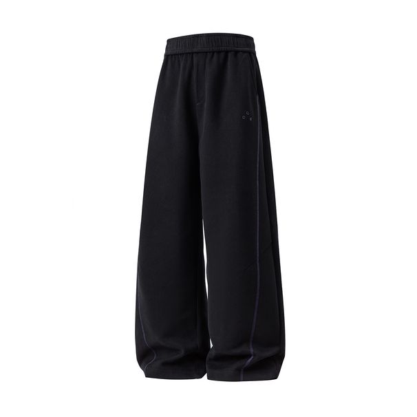 Heavy-duty Textured Bright-line Split Casual Pants Men's Autumn Straight-leg Loose Sweatpants Trendy Sports Long Pants_viptrois.com