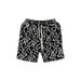 Unisex Summer Floral Print Shorts High Street Fashion Casual Straight Cut 5-Inch Inseam Beach Shorts Loose Fit_viptrois.com