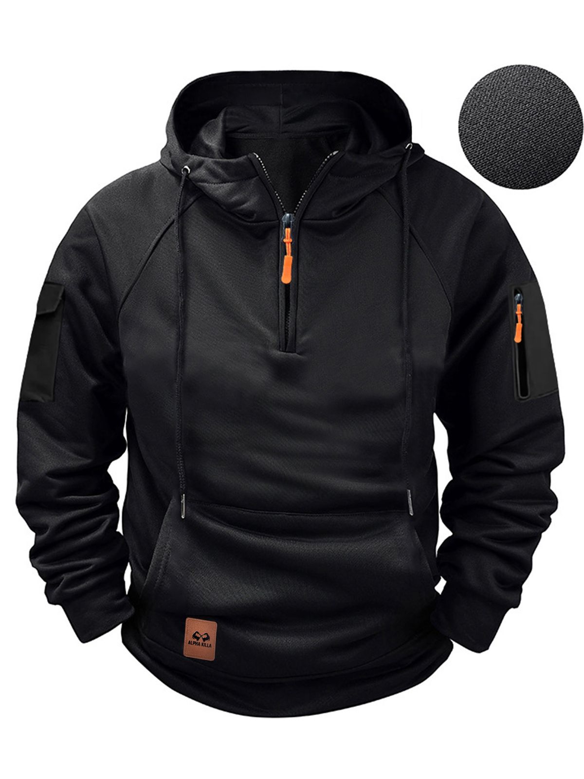 2024 New Spring And Autumn Men's Hoodie Zipper Multi-Pocket Pullover Sports Casual Sweatshirt_viptrois.com