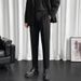 Men's Clothing New Slim Fit Temperament Winter Literary Woolen Men's Casual Youth Popular Solid Color Nine Point Pants Trousers_viptrois.com