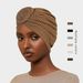 Thickened elastic flower headscarf hat new ethnic style twisted hat fashionable and versatile headscarf warm hat_viptrois.com