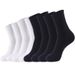 Solid color long cotton socks Breathable sweat absorption casual deodorant white socks sports socks_viptrois.com
