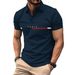 Men's Clothing Short-Sleeved Polo Shirt Digital 3D Printed Striped Color Block Button-Up Summer_viptrois.com