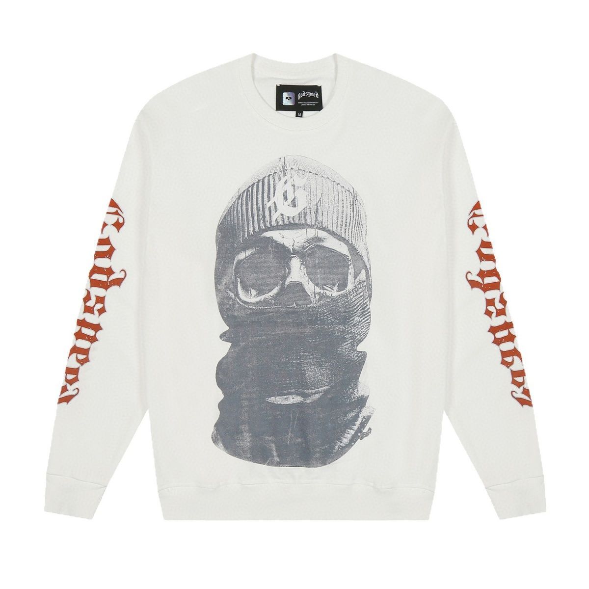 Trendy Brand Skull Print Heavy Cotton Unisex High Street Crew Neck Long Sleeve Sweatshirt_viptrois.com