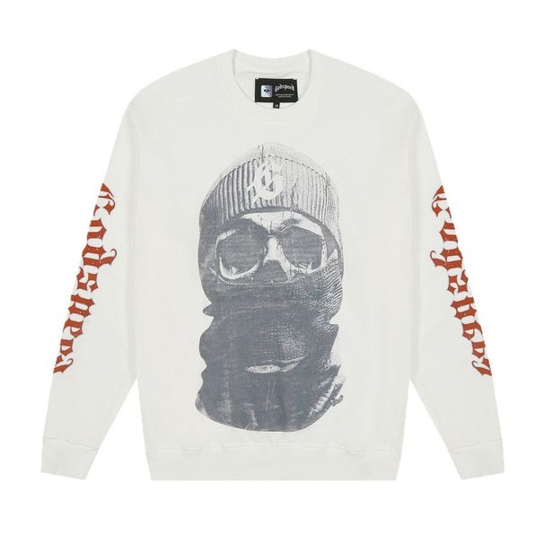 Trendy Brand Skull Print Heavy Cotton Unisex High Street Crew Neck Long Sleeve Sweatshirt_viptrois.com