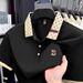 Men's Clothing Short Sleeve Shirt B Letter Embossed Lightweight Breathable New Fashion Color Block Summer Top_viptrois.com