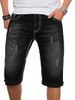 Men's Slim Fit Denim Shorts Trendy Style With Whiskers Casual Washed Five Point Pants Style_viptrois.com