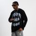 National Trend Brand American Style Exaggerated Text Washed Vintage Paint Patch Long Sleeve T-Shirt Men Street_viptrois.com