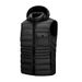 Men's Clothing Vest With Detachable Hood Handsome Vest Silk Cotton Jacket Warm Sleeveless Cotton Clothes_viptrois.com