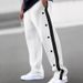Men's Clothing Men's Fashionable Jacquard Button Casual Pants Thickened Four Seasons Trousers Trend_viptrois.com