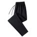 Men's Clothing Cotton Sports Pants Men's Casual Pants Plus Size Loose Straight Trousers Cuffed Pants_viptrois.com