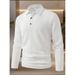 Men's Long Sleeve Polo Shirt – Breathable Waffle Knit, Slim Fit, Business Casual & Streetwear Versatile (Black/White/Navy/Gray, S-XXL)_viptrois.com