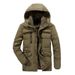 Men's clothing plus fleece thickened plus-size men's padded jacket medium length plus-size warm padded jacket_viptrois.com