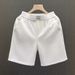 Men's Clothing Wagef White Shorts Trendy All Match Shorts Summer New Loose Straight Large Pants_viptrois.com
