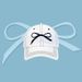 2024 New Bow Embroidered Bright Thread White Duck Tongue Children's Summer Sunshade and Sunscreen Versatile Baseball Hat_viptrois.com