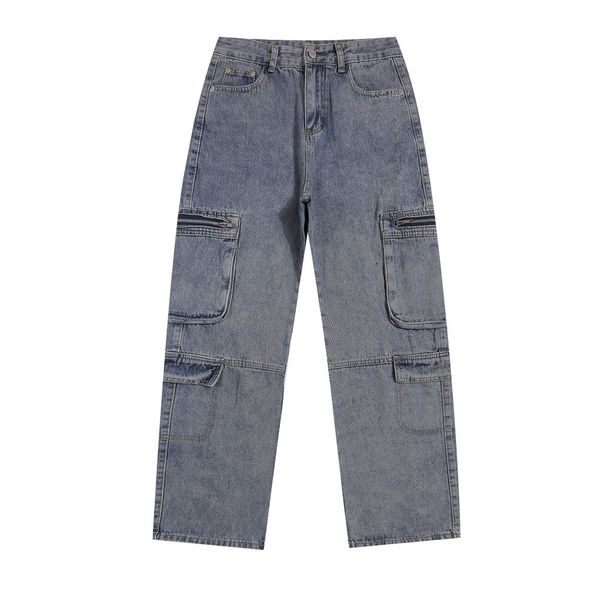Men's Clothing High Street Cargo Denim Trousers_viptrois.com