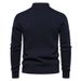 1 Autumn Winter New European Size Cross-Border Stand Collar Men's Half-Zip Solid Color Knitted High-Quality Export Sweater_viptrois.com