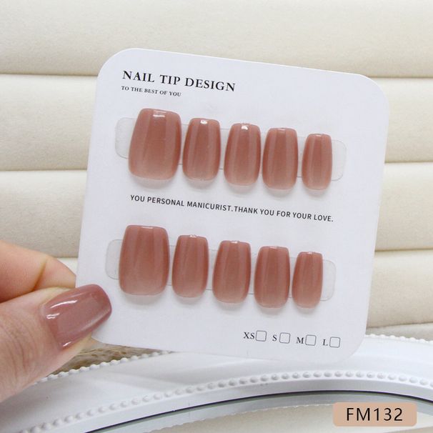 Beauty & Health Handmade Wear On Nails, Ice Transparent, Sweet Red Coffee Color, Cat's Eye, Pure Color, Temperament Girl, Wear On Nails, Code_viptrois.com