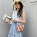 Women's Bags Sweet Style Fashion Straw Double Head Lock Shoulder Bag Summer New Style Trendy All Match Commuter Chain Messenger Bag_viptrois.com