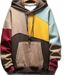 Color Matching Hooded Sweater Men's Spring And Autumn Loose Casual Jacket Fleece Hoodie Top Jacket_viptrois.com