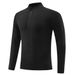 Men's Clothing Long-Sleeved Sports Fitness Running Training Tops Quick-Drying Stand-Up Collar Outdoor Version Zipper T-Shirt _viptrois.com