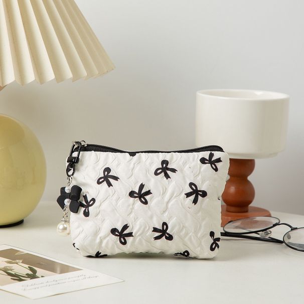 Women's Bags New Bow Makeup Bag Large Capacity Clutch Handbag Toiletry Bag Female Cosmetics Lipstick Storage Bag_viptrois.com