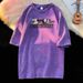 220g Pure Cotton Trendy Brand American Street Cross Print Half Oversized Short Sleeved T-shirt For Men_viptrois.com