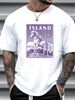 Vintage 1958 Icelandic Horse Postage Stamp T Shirt Versatile Slightly Breathable Comfortable Homme Stretched Graphic Summer Casual_viptrois.com