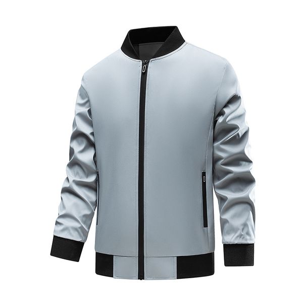 Men's Casual 2025 Spring And Autumn New Collection, Stand Up Collar, High-End Trendy Baseball Jacket, Short Windbreaker,_viptrois.com
