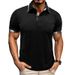 Men's Clothing Lapel Plaid Short Sleeved POLO Shirt Pocket Fashion Polo Suit_viptrois.com