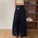 Men's Clothing Retro Dark Blue Wide Leg Jeans Versatile Casual High Waist Niche Design Straight Long Pants_viptrois.com