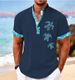 Men's Simple Short Sleeve Shirt Turtle Pattern 3D Printed Cardigan Single Breasted_viptrois.com