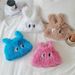 Kids' caps Puppy plush pullover ear cap girl fall winter candy color soft waxy children_viptrois.com