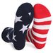 New American Flag Independence Day gift printed cotton men's and women's mid-tube socks_viptrois.com