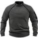 K Stand Up Collar Hoodie For Warmth, Loose Fit, Solid Color, Outdoor Warmth, Breathability, Tactical Men's Clothing_viptrois.com