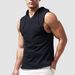 Men's Quick Drying Breathable Mesh Sleeveless Hooded Sports Vest Summer Thin Running Basketball Training Fitness Vest_viptrois.com