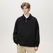 Vintage-Inspired Textured Polo Collar Sweatshirt For Men - Relaxed Fit Button-Up Pullover With Retro Style_viptrois.com