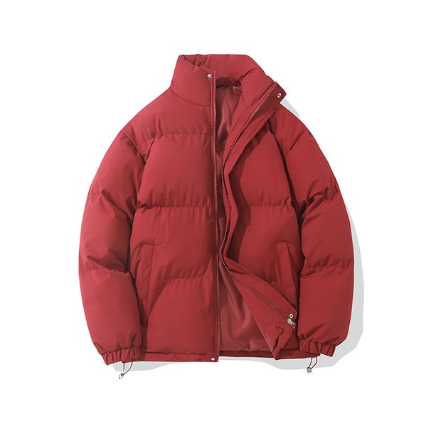 Men's Oversized Quilted Jacket – Winter-Ready Polyester Fill, Stand Collar, 11 Colors (Black/Camel/Charcoal)_viptrois.com