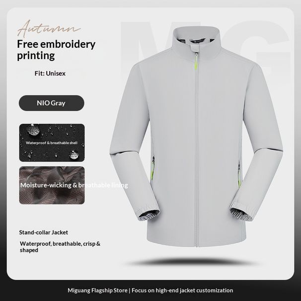 Pulse New Windproof Waterproof Custom Coat With Printed Enterprise 4S Store After-sales Workwear Jacket For Men_viptrois.com